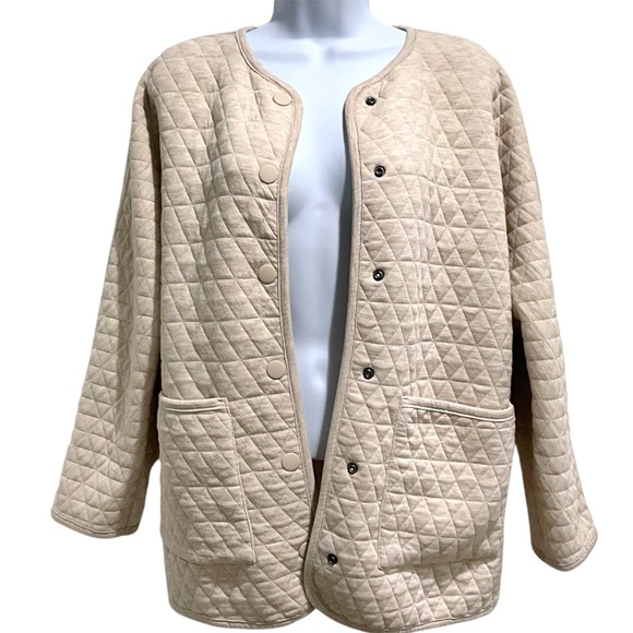 Marine Layer Corbet Quilted Liner Jacket Warm Base Layer Size XS Oatmeal - Picture 8 of 13